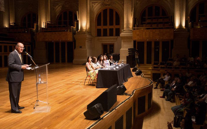 Governador Geraldo Alckmin discursa no Encontro de Dirigentes Municipais de Cultura do Estado de São Paulo.